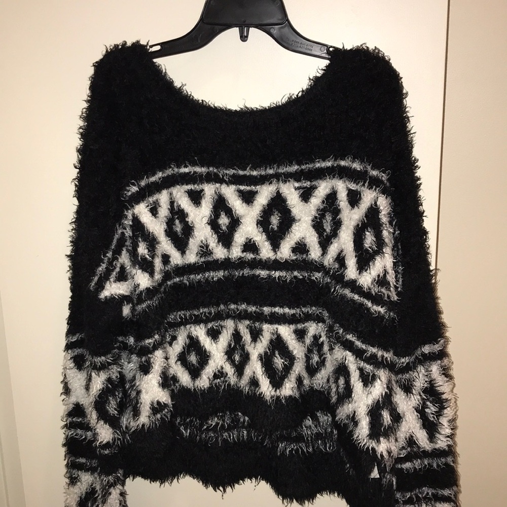 abercrombie kids, fuzzy sweater, long sleeve